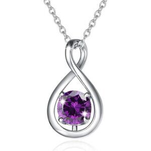 FANCIME Birthstone Necklaces for Women Fine Jewelry Sterling Silver Dainty